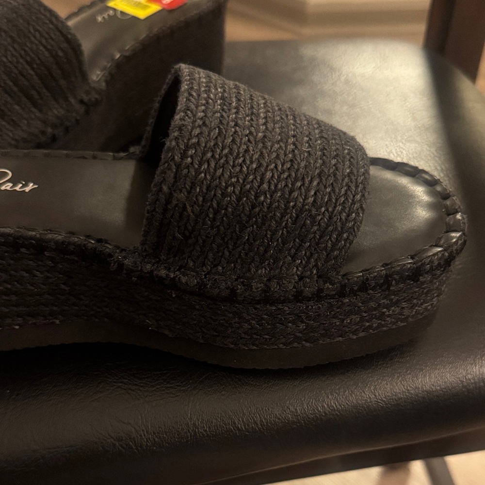 🔥Wild Pair Shermer Espadrille Slides Black Jute Size 8M🔥BRAND NEW NO BOX❣️ - Picture 13 of 16